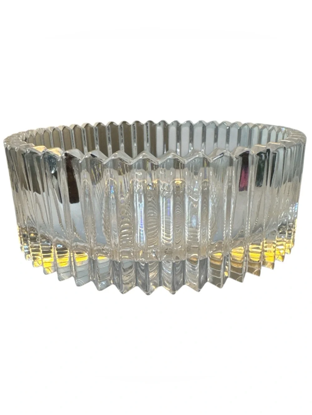 Vintage Mikasa Diamond Fire Hostess Crystal Dish (S 0 091226)